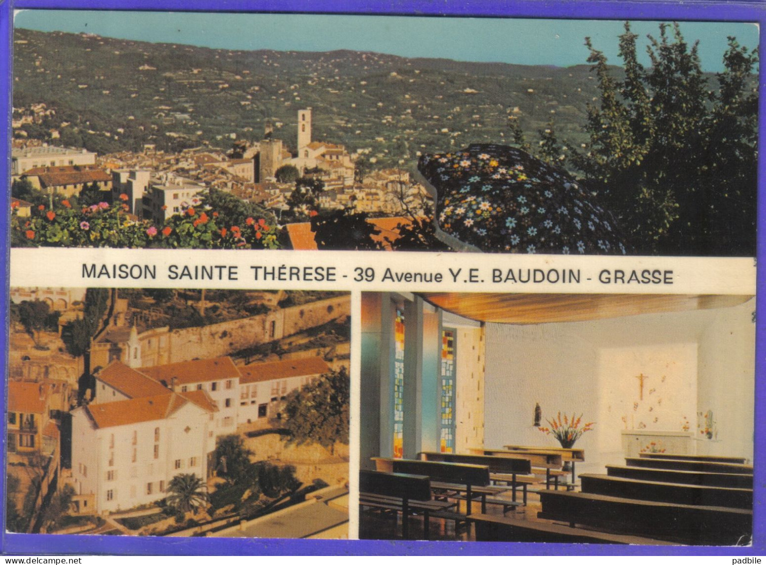 Carte Postale 06. Grasse  Hotel Pension Ste-Thérèse  Très Beau Plan - Grasse