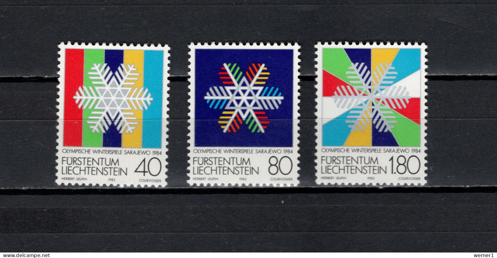 Liechtenstein 1983 Olympic Games Sarajevo Set Of 3 MNH - Invierno 1984: Sarajevo