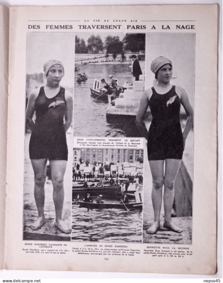 Vie au Grand Air.André Beaumont Champion de l'Hydro-Aéroplane.Audemars Garros Leblanc partent en Sphérique.1912.