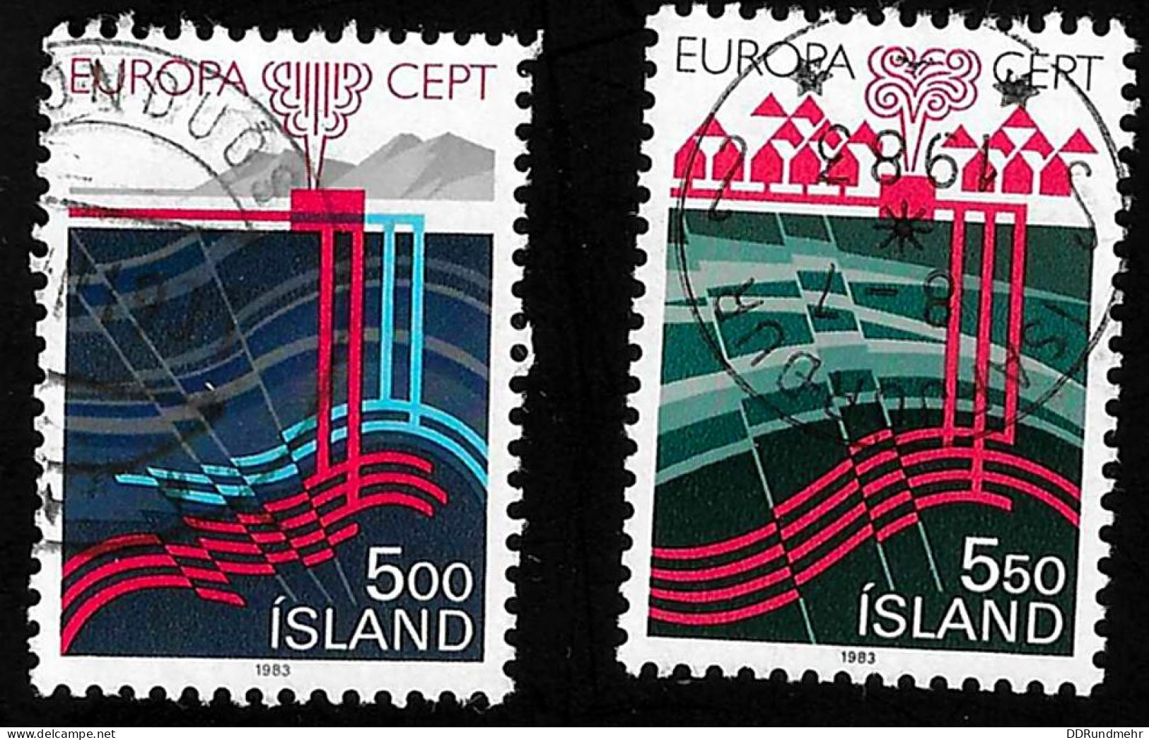 1983 Europa Michel IS 598 - 599 Stamp Number IS 573 - 574 Yvert Et Tellier IS 551 - 552 Used - Gebraucht