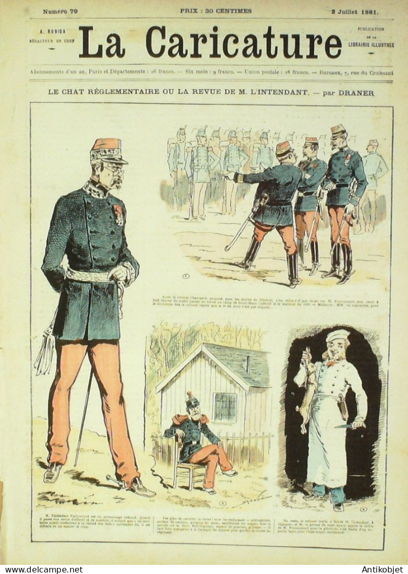 La Caricature 1881 N°  79 Chat Réglementaire Draner Fêtes De Charité Bach Loys - Riviste - Ante 1900