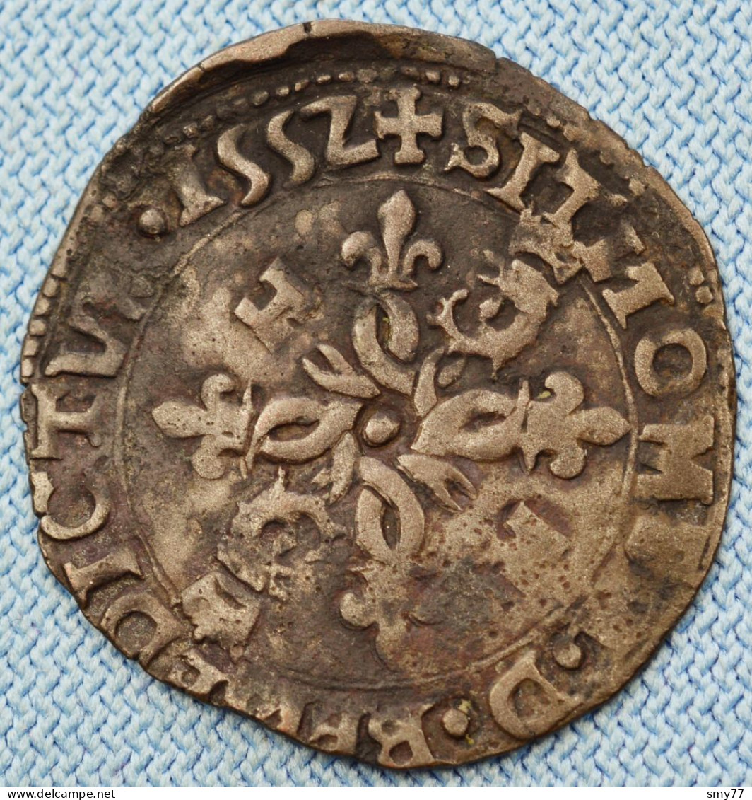 France • Douzain Du Dauphiné Aux Croissants 1552 • R1 • Henri II • Grenoble •  Dy# 1001 •  [24-674] - 1547-1559 Henry II