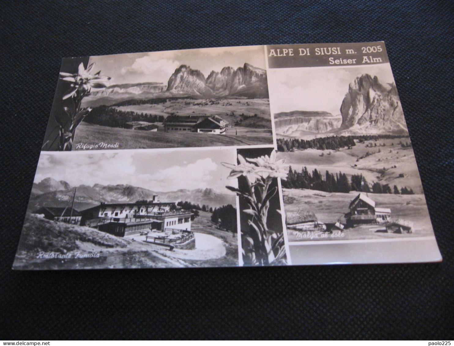 ALPE DI SIUSI 1950 VISUALI BN VG    Qui Entrate! - Bolzano (Bozen)