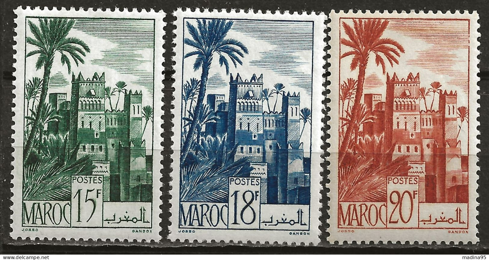 MAROC Colo:, *, N° YT 262, 263 Et 264, Ch., TB - Nuevos