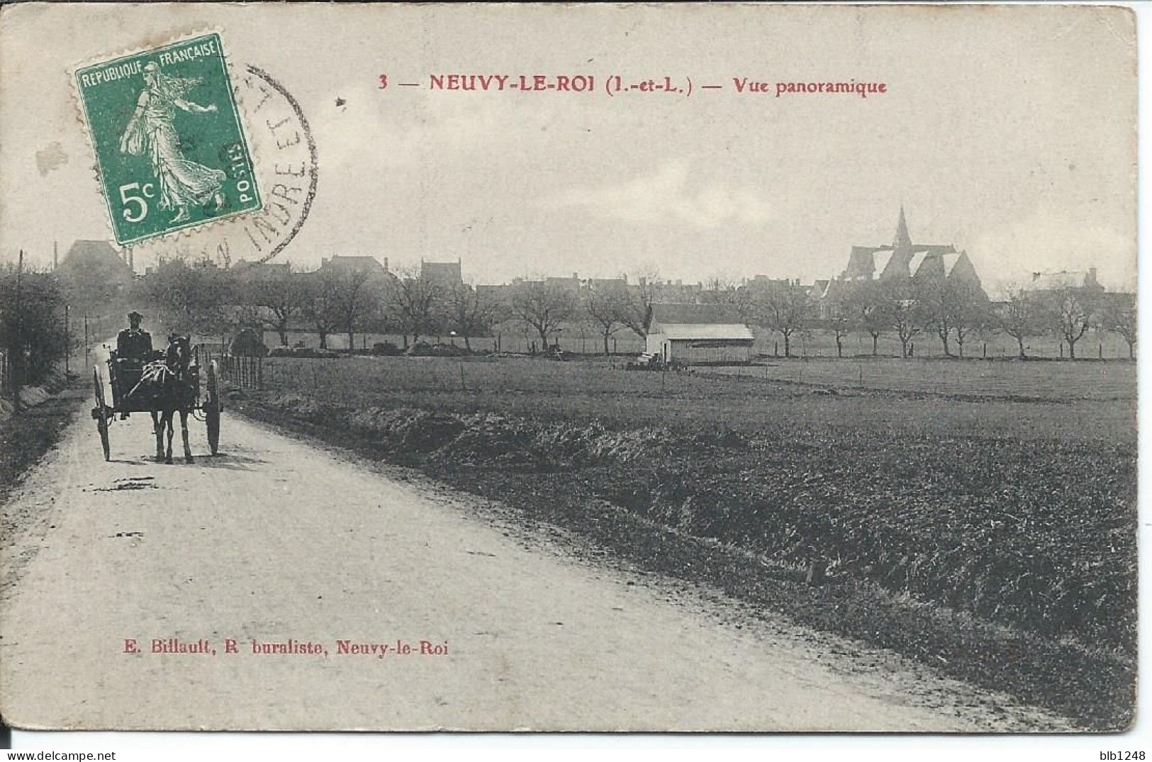 [37] Indre Et Loire > Neuvy Le Roi Vue Panoramique Attelage - Neuvy-le-Roi