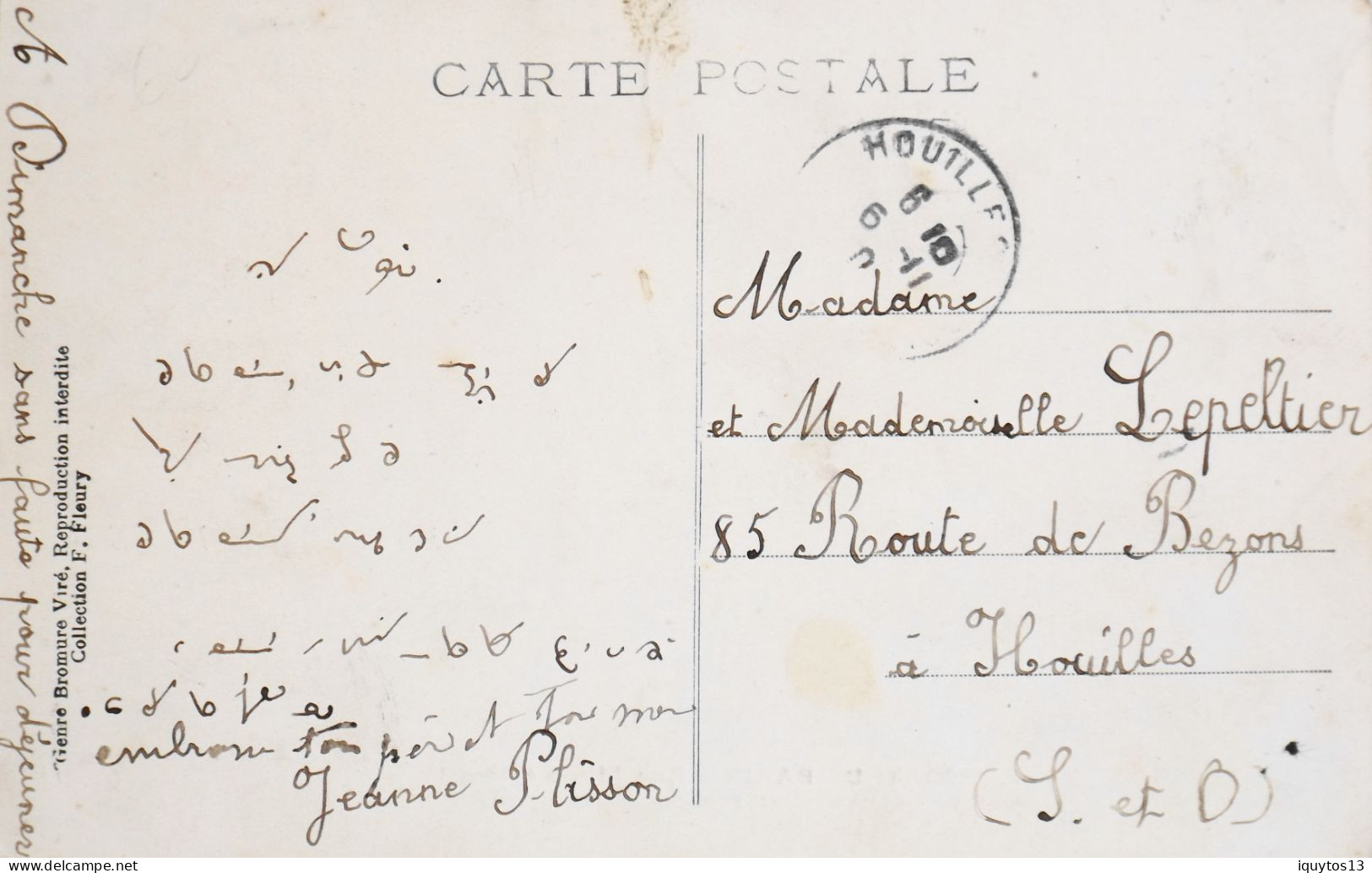 CPA. [75] > TOUT PARIS > Rue Linois à Grenelle - Le Clément-Bayard - Au-dessus Du (XVe Arrt.) - 1909 - Coll. F. Fleury - Arrondissement: 15