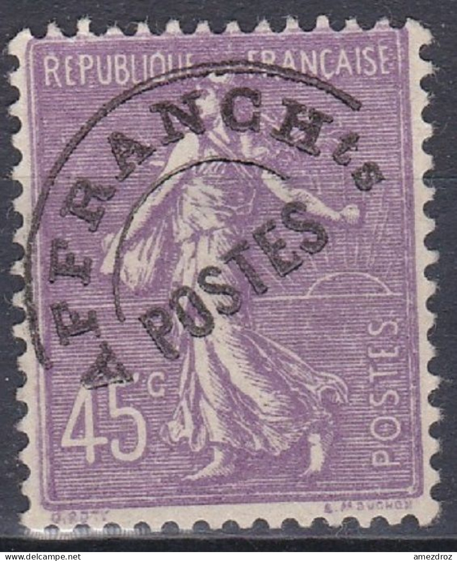 France Préoblitéré 1922-47 N° 46a (*) Semeuse Lignée E Avec Crochet (A19) - 1893-1947