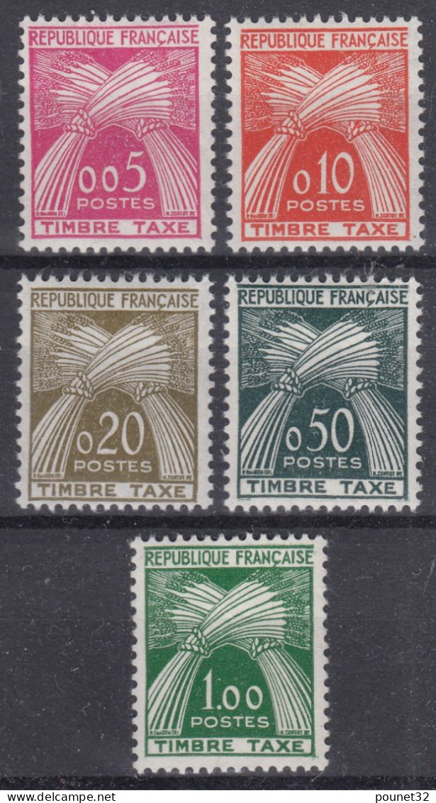 TIMBRE FRANCE SERIE TAXE N° 90/94 NEUVE ** GOMME SANS CHARNIERE - COTE 70 € - 1960-... Ungebraucht