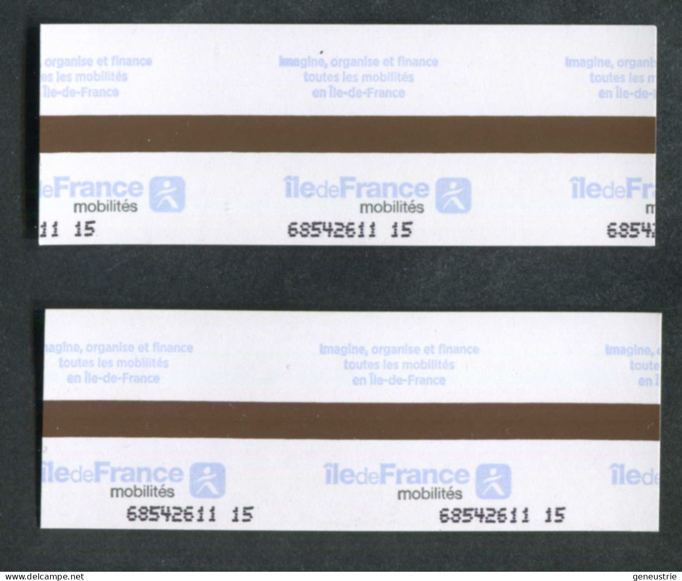 Lot De 2 Tickets (facture, Reçu) De Metro, Bus - Paris Gare De Lyon - RATP - Train Ticket "Ile-de-France Mobilité" - Europe