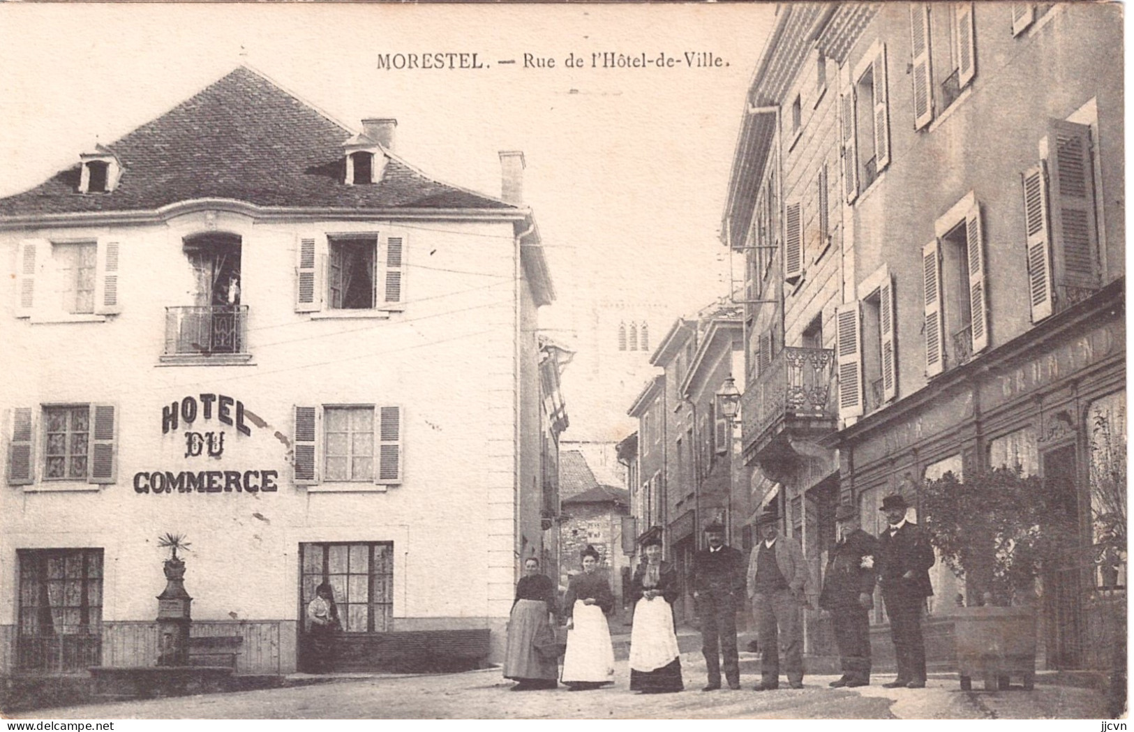 - 38 - Isère - Morestrel - Rue De L' Hôtel De Ville - Hôtel Du Commerce - Morestel