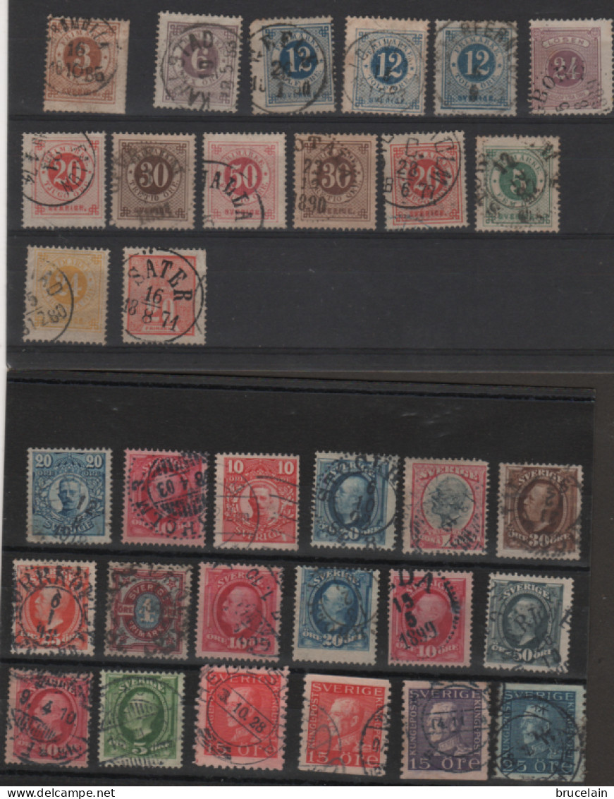 SUEDE - Petit Lot De  Timbres - Années 1862 à 1928 - O - - Oblitérés