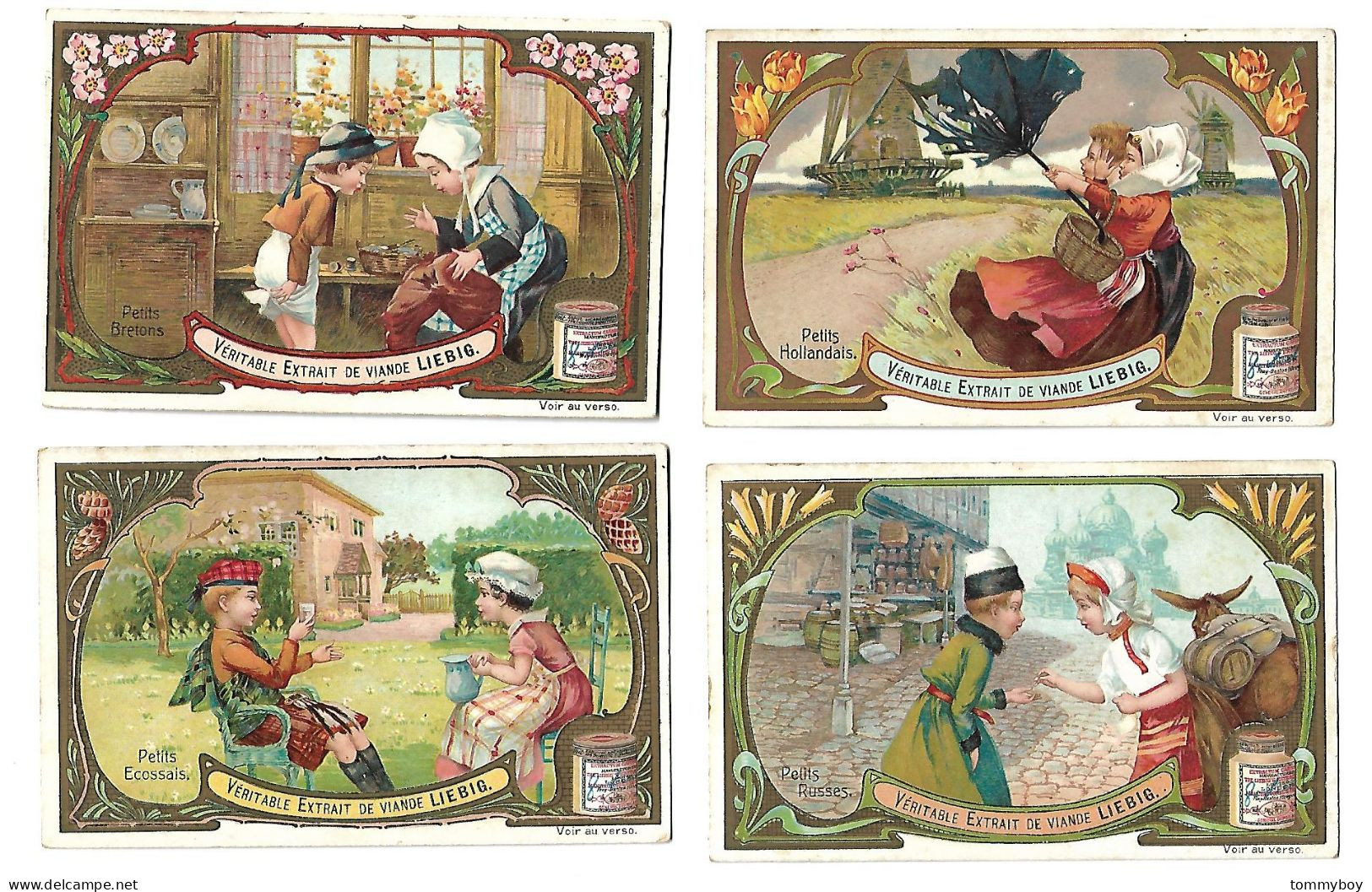 S 860 , Liebig 6 Cards, Enfants De Differents Pays (lower Condition Of The Sides) (ref B23) - Liebig