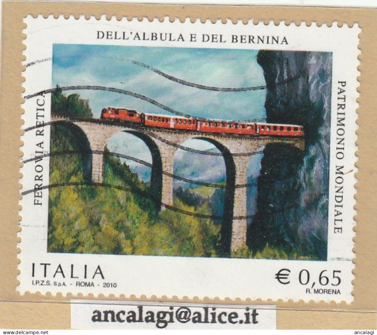 USATI ITALIA 2010 - Ref.1151A "FERROVIA RETICA" 1 Val. - - 2001-10: Usados