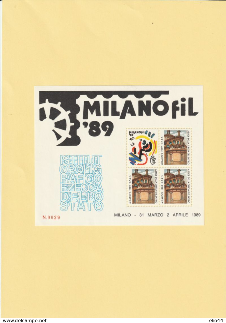 Francobolli - Erinnofilia - Milano'89 - Milanofil - - Erinnofilie