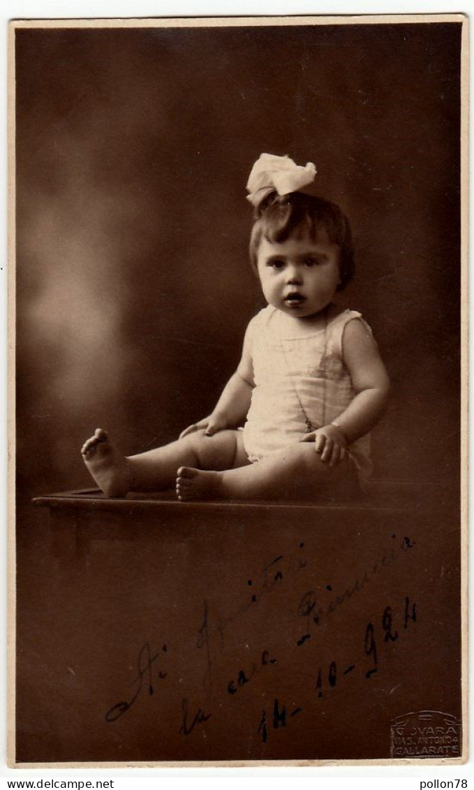 FOTOGRAFIA D'EPOCA - OLD PHOTO - BAMBINI - BAMBINA - Foto GIOVARA GALLARATE - Vedi Retro - Anonyme Personen