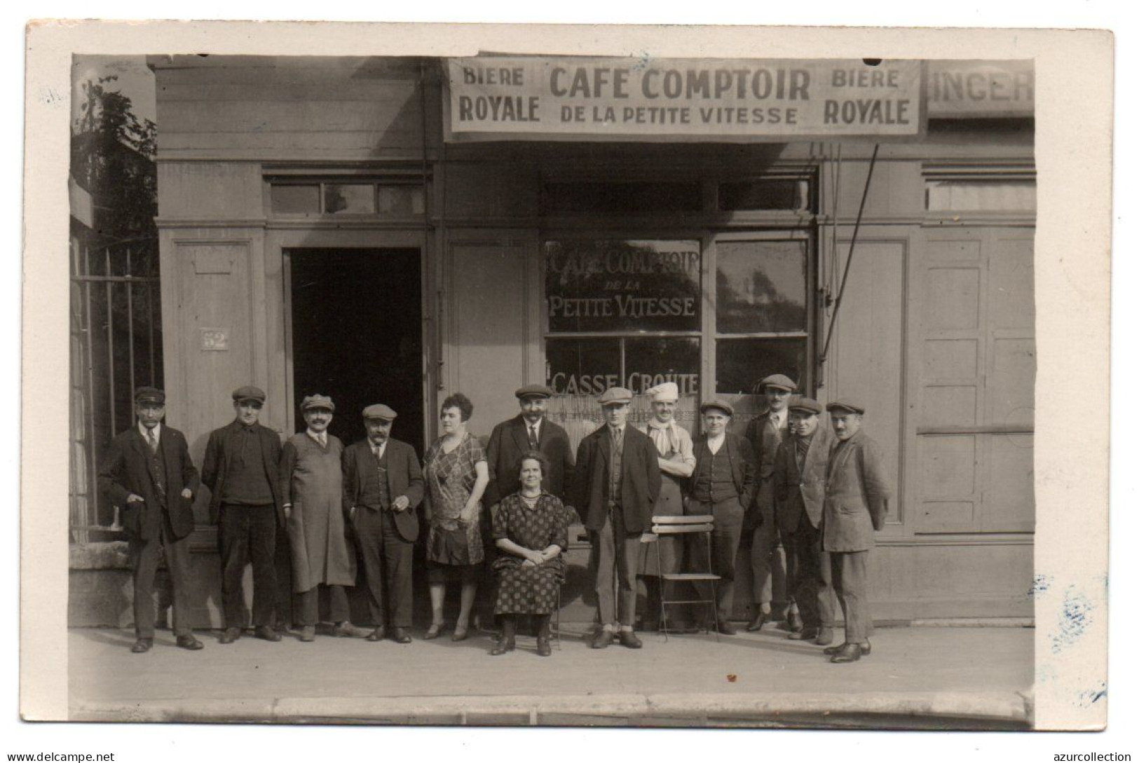 Devanture Café-Comptoir De La Petite Vitesse. Carte Photo Animée Non Située - Cafes