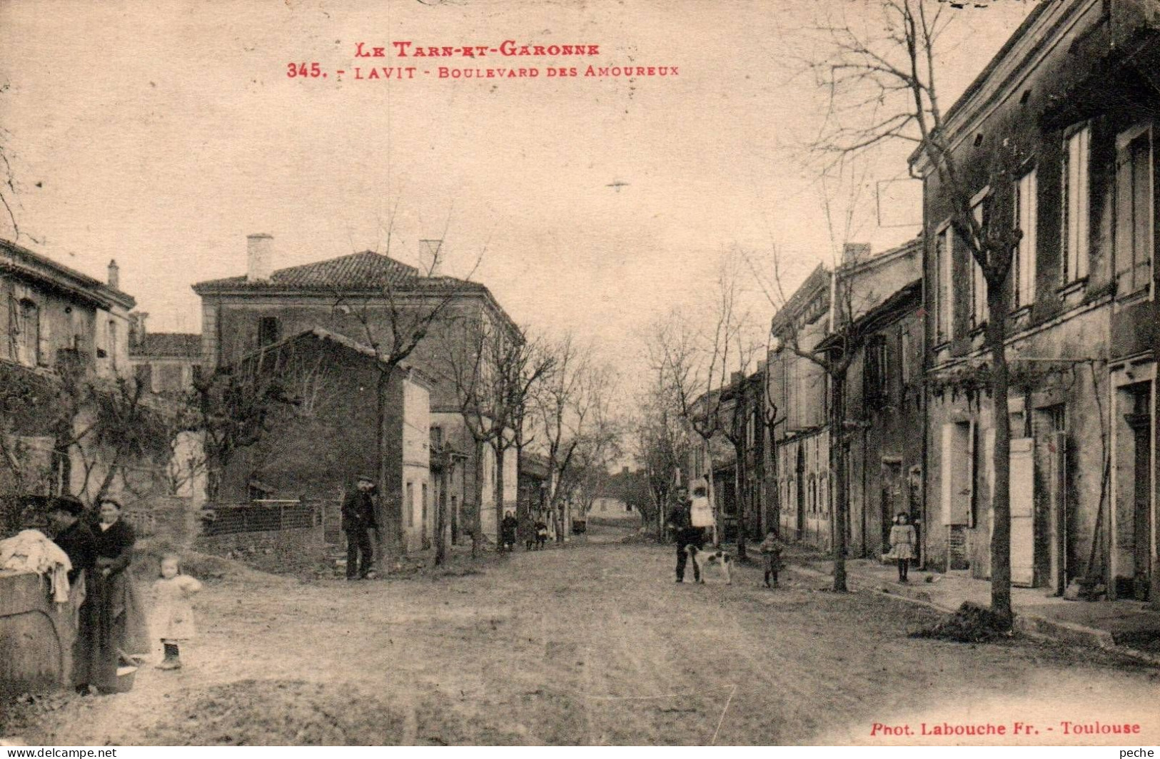 N°833 W -cpa Lavit -boulevard Des Amoureux- - Lavit