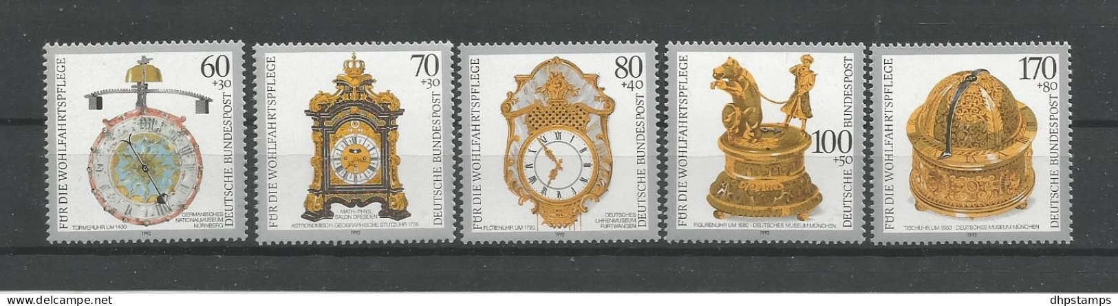 DBP 1992 Clocks  Y.T. 1463/1467  ** - Ungebraucht