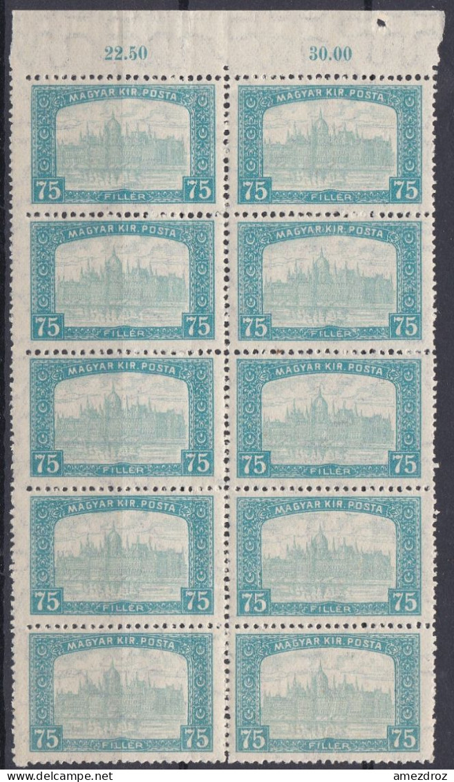 Hongrie 1917 Mi 201 NMH ** Palais Du Parlement (A11) - Ungebraucht