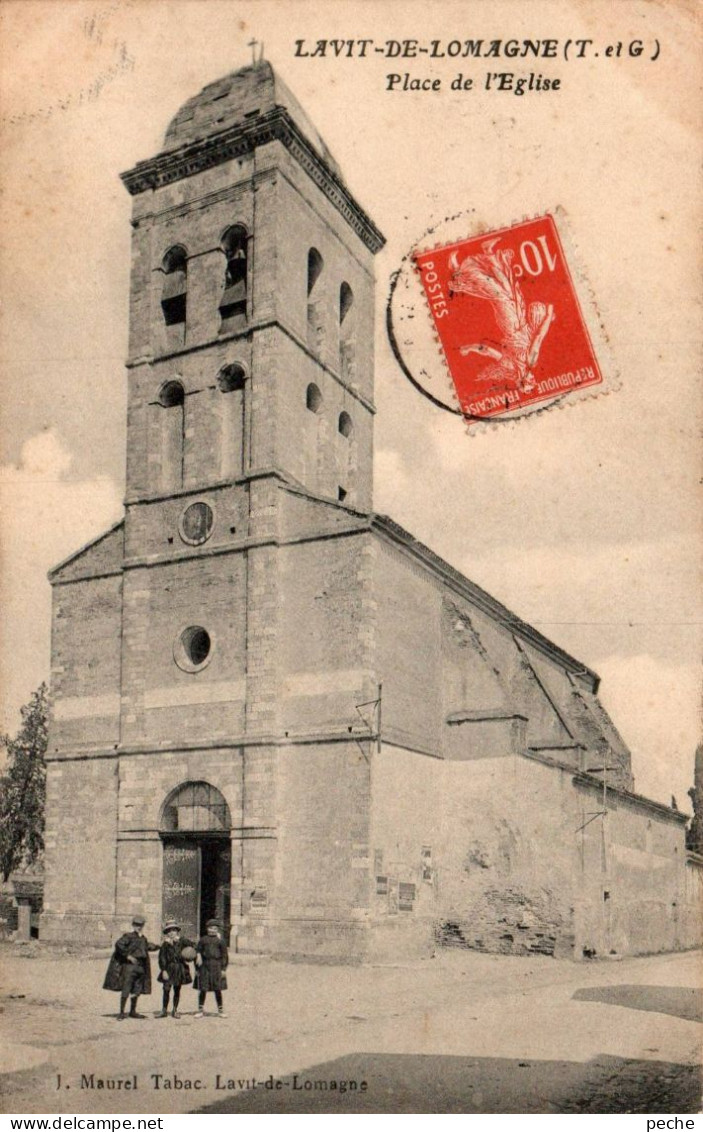 N°837 W -cpa Lavit -place De L'église- - Lavit