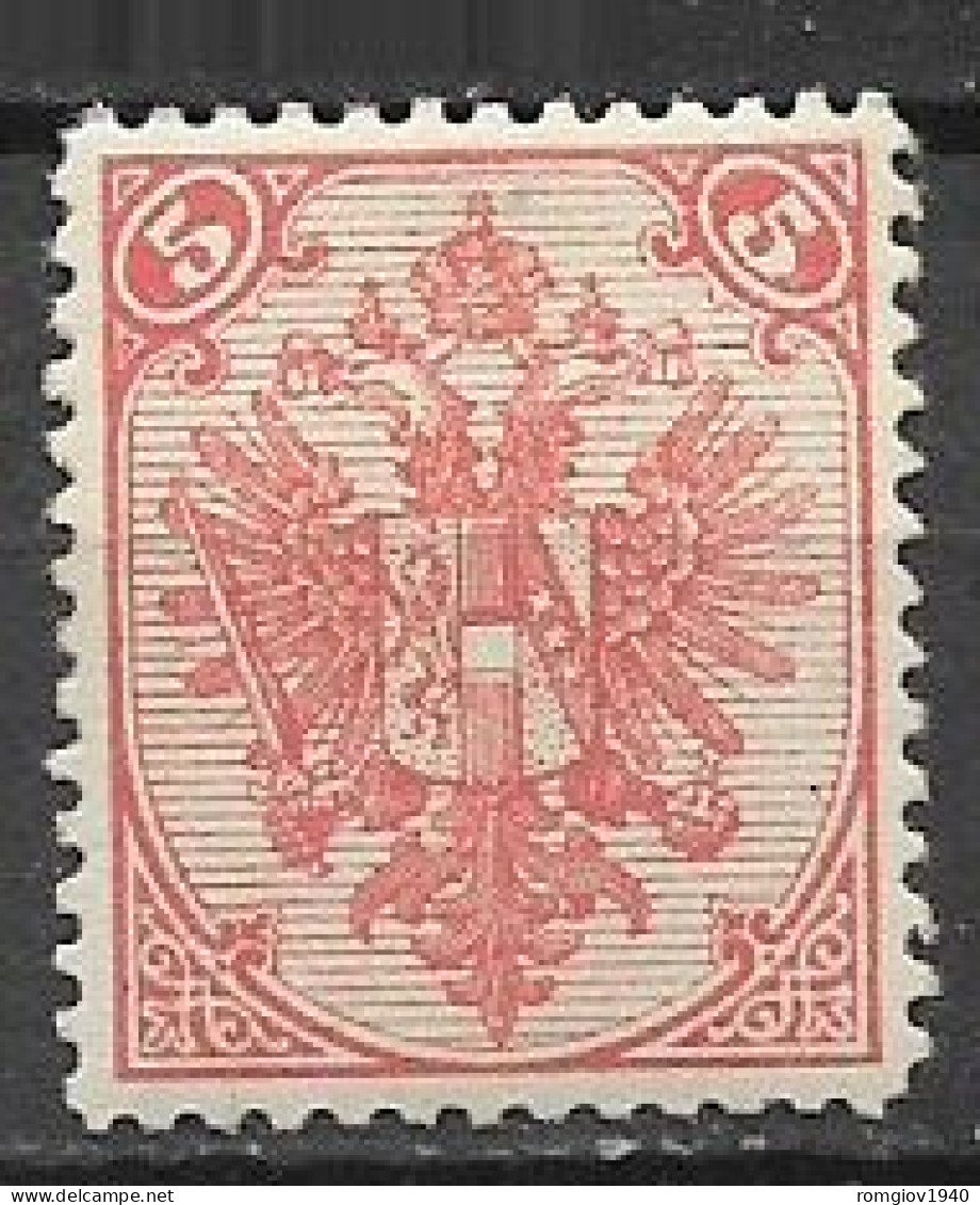 BOSNIA EZERGOVINA  1879-94 STEMMA CIFRA IN ALTO UNIF. 4 MLH  VF - Bosnie-Herzegovine