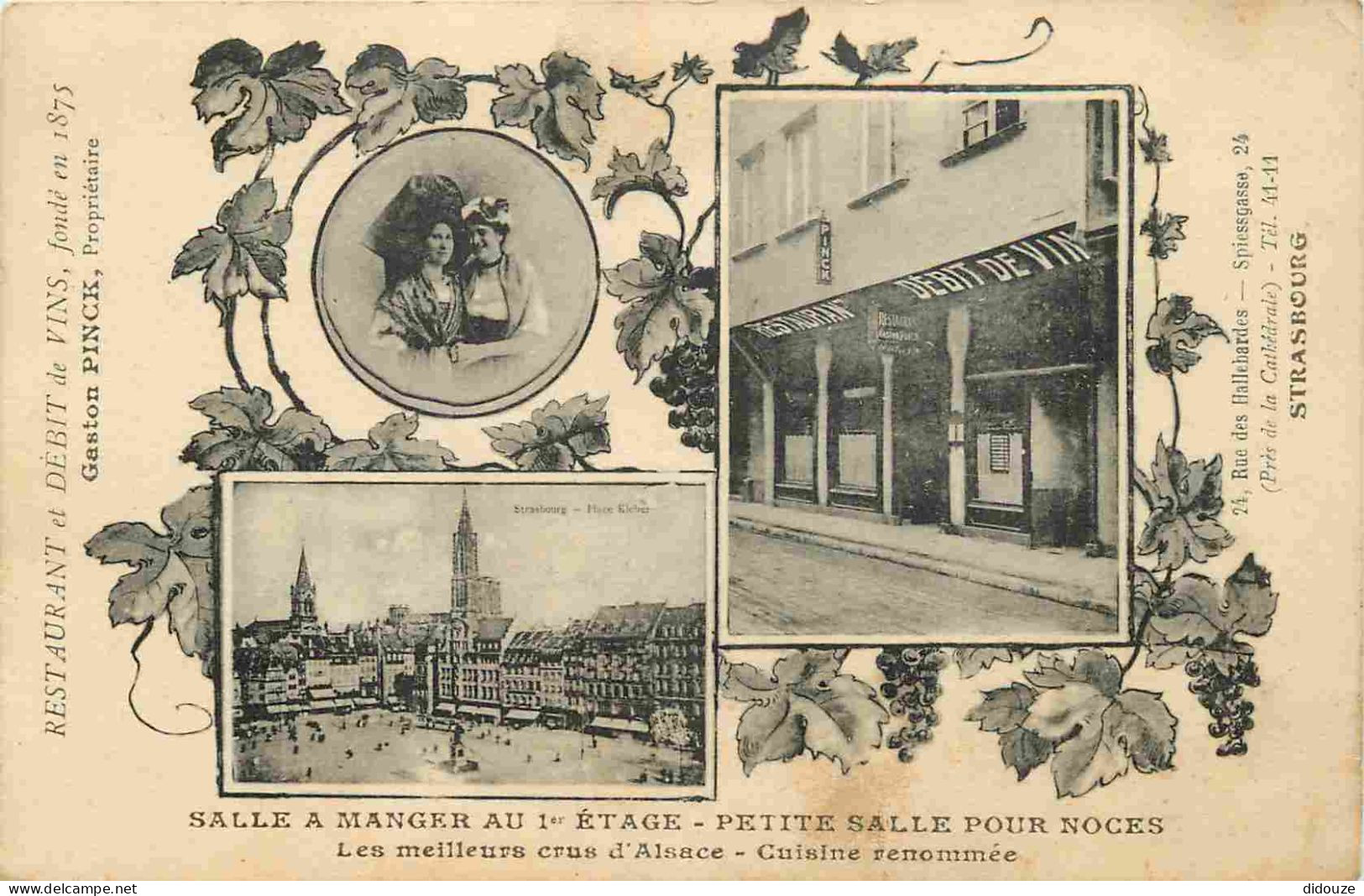 67 - Strasbourg - Restaurant Et Débit De Vins Fondé En 1875 - Multivues - CPA - Voir Scans Recto-Verso - Strasbourg