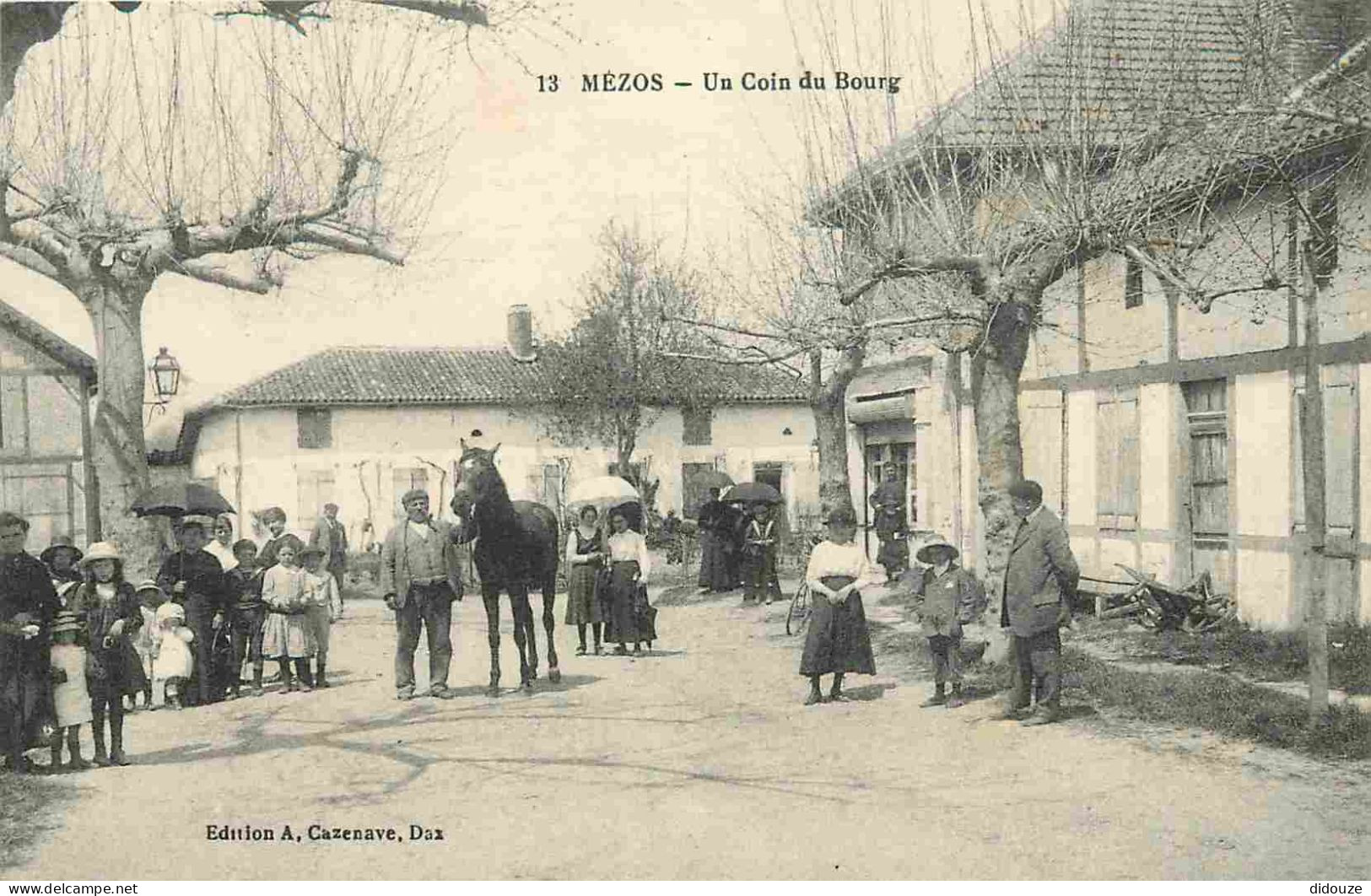 40 - Mézos - Un Coin Du Bourg - Animée - CPA - Carte Neuve - Voir Scans Recto-Verso - Altri & Non Classificati