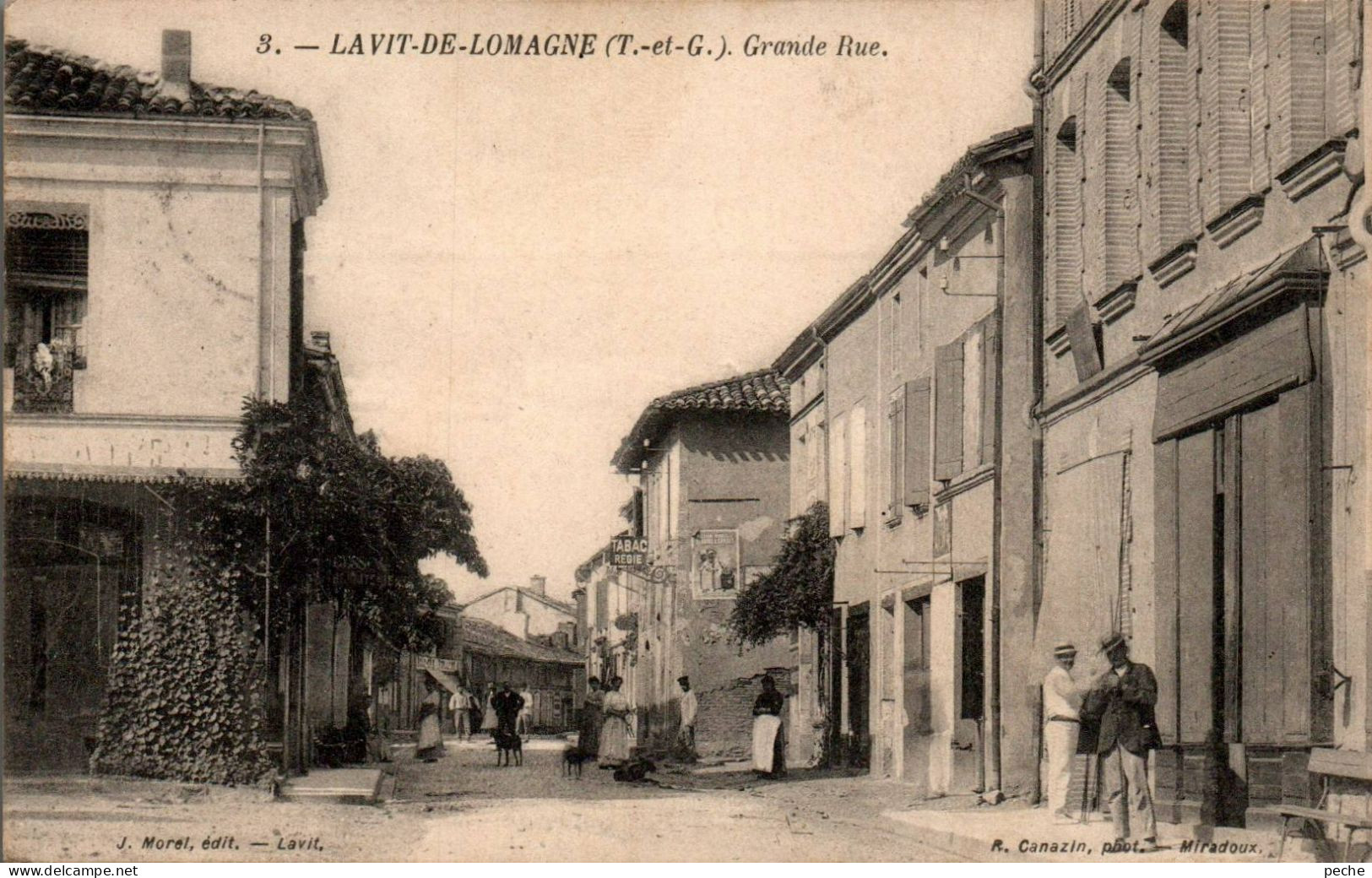 N°838 W -cpa Lavit -grande Rue- - Lavit