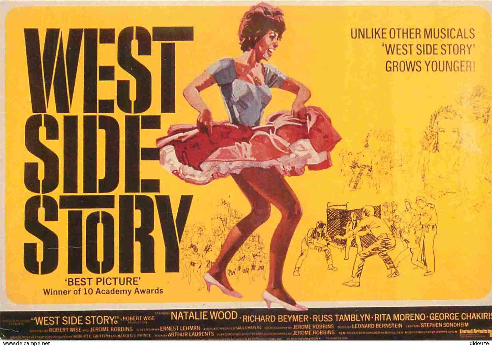 Cinema - Affiche De Film - West Side Story - Natalie Wood - CPM - Voir Scans Recto-Verso - Affiches Sur Carte