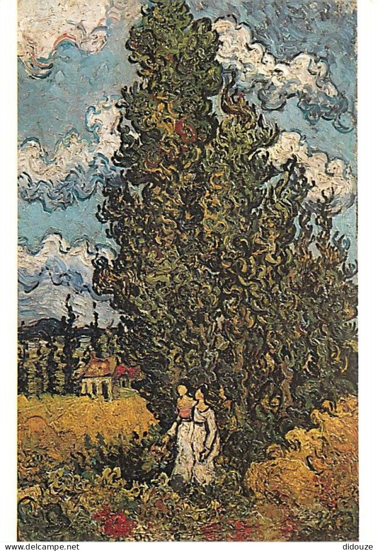 Art - Peinture - Vincent Van Gogh - Cyprès Et Deux Femmes - Cypressen En Twee Vrouwen - Cypresses And Two Women - CPM -  - Malerei & Gemälde