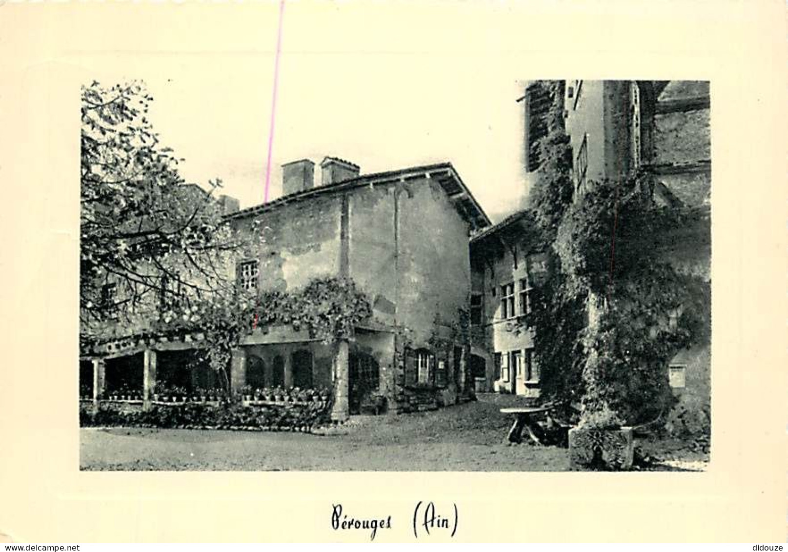 01 - Pérouges - Cité Médiévale - Maison à Pilier Et Rue Du Prince - Carte Dentelée - CPSM Grand Format - Voir Scans Rect - Pérouges