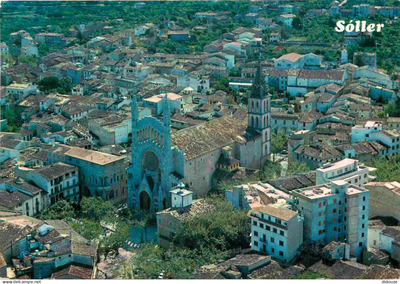 Espagne - Espana - Islas Baleares - Mallorca - Soller - Vista Aérea - La Iglesia Parroquial - Vue Aérienne - Eglise - CP - Mallorca