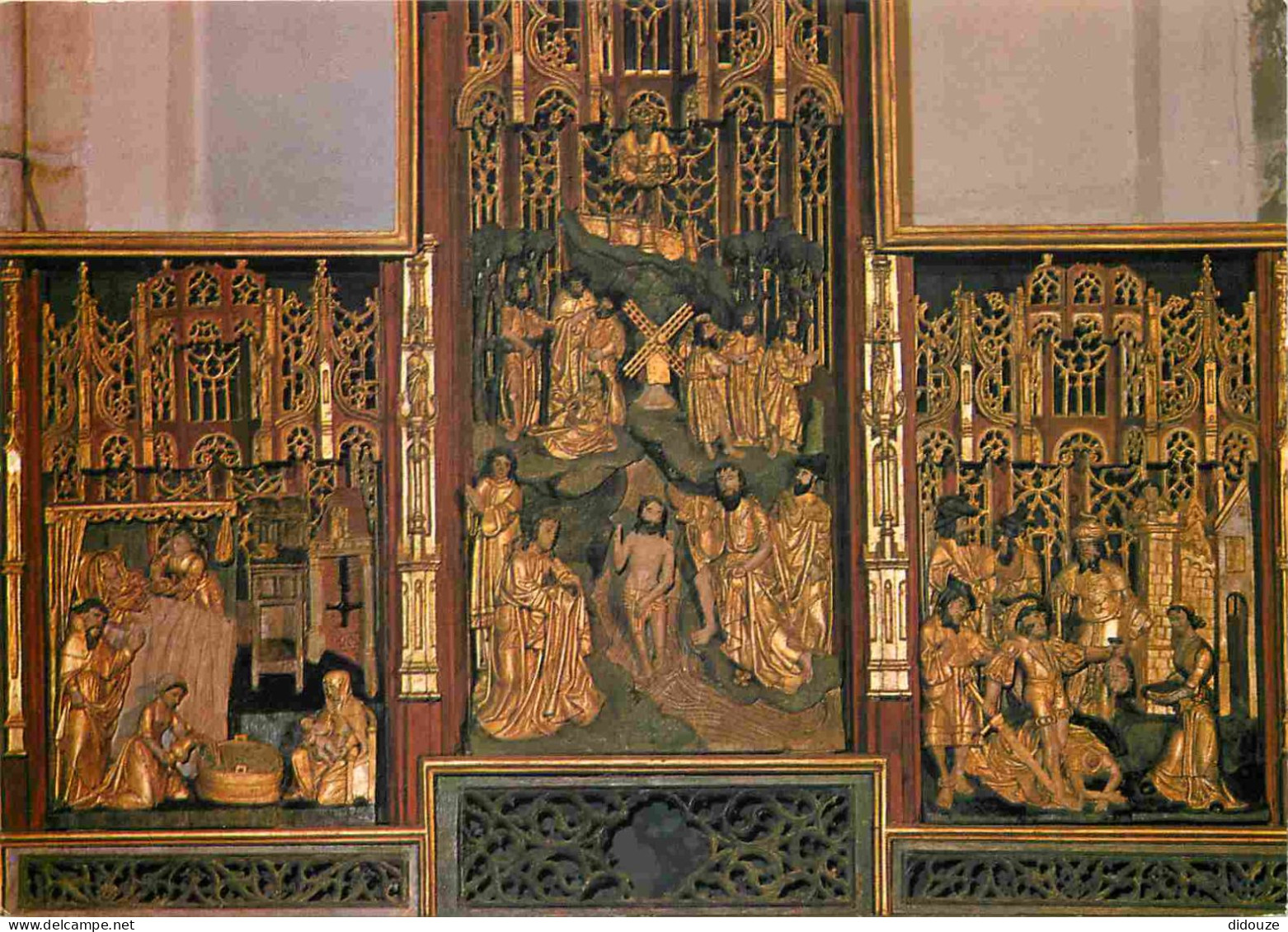 60 - Saintines - Eglise St Denis - St Jean Baptiste - Retable. Scènes De La Vie De St Jean Baptiste - Art Religieux - CP - Otros & Sin Clasificación