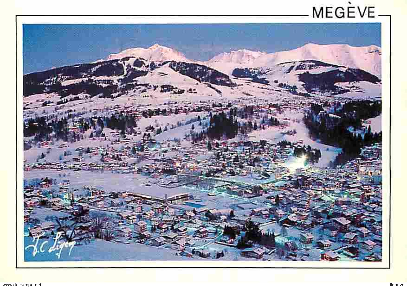 74 - Mégève - Vue Générale - Le Mont Blanc - Hiver - Neige - CPM - Voir Scans Recto-Verso - Megève