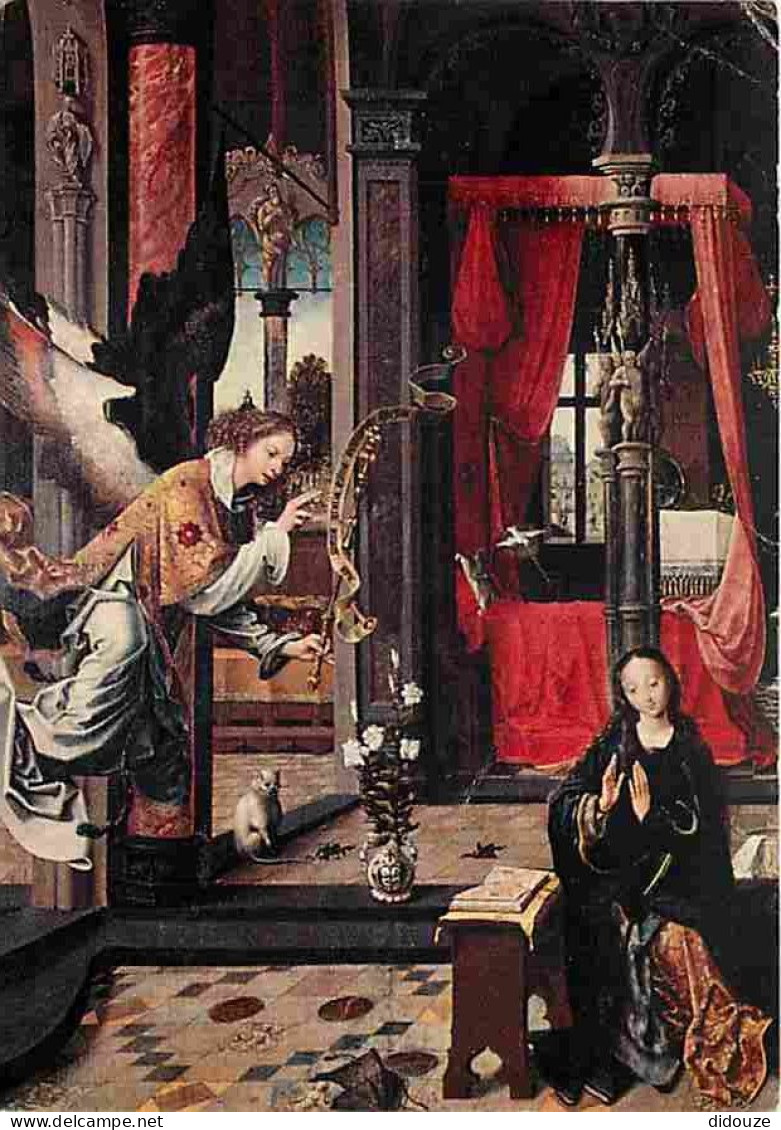 Art - Peinture Religieuse - Boodschap Van De Engel - Antwerpse Meester - Munchen - Alte Pinakothek - CPM - Voir Scans Re - Paintings, Stained Glasses & Statues