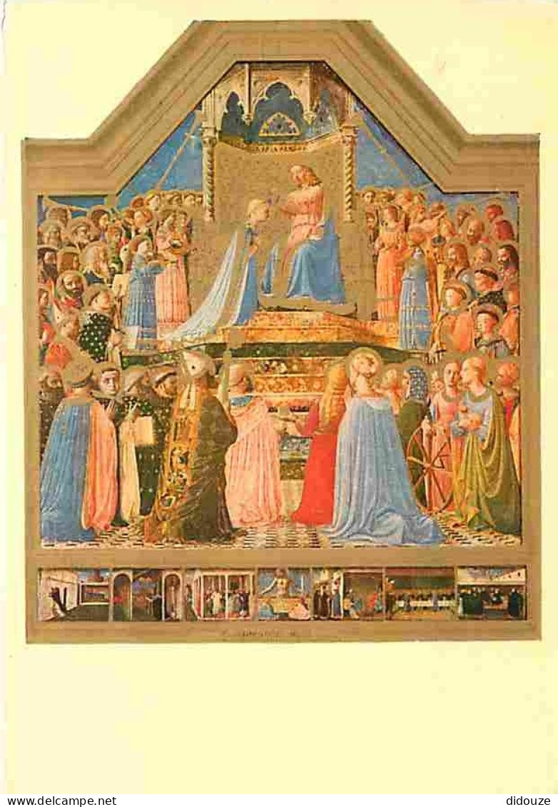 Art - Peinture Religieuse - Fra Beato Angelico - Couronnement De La Vierge - Musée Du Louvre - CPM - Voir Scans Recto-Ve - Paintings, Stained Glasses & Statues