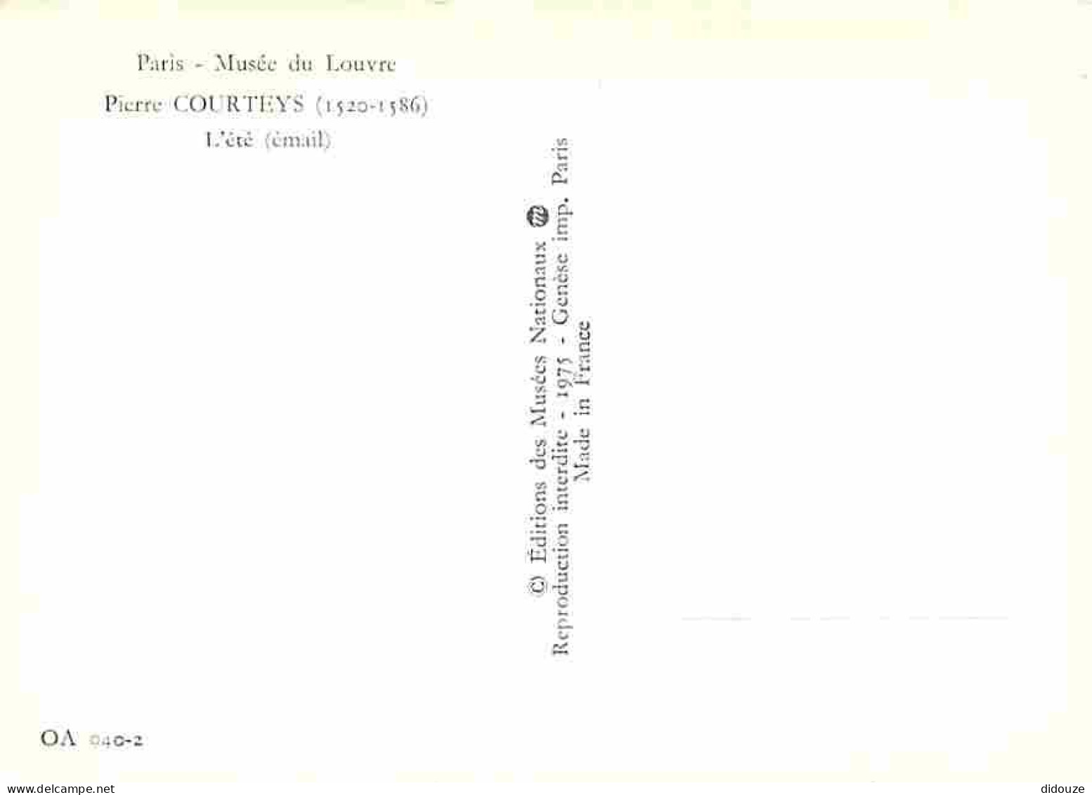 Art - Paris - Musée Du Louvre - Pierre Courteys - L'été - émail - CPM - Voir Scans Recto-Verso - Sonstige & Ohne Zuordnung