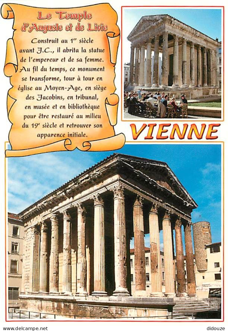 38 - Vienne Sur Le Rhone - Le Temple Romain D'Auguste Et De Livie - Multivues - Carte Neuve - CPM - Voir Scans Recto-Ver - Vienne