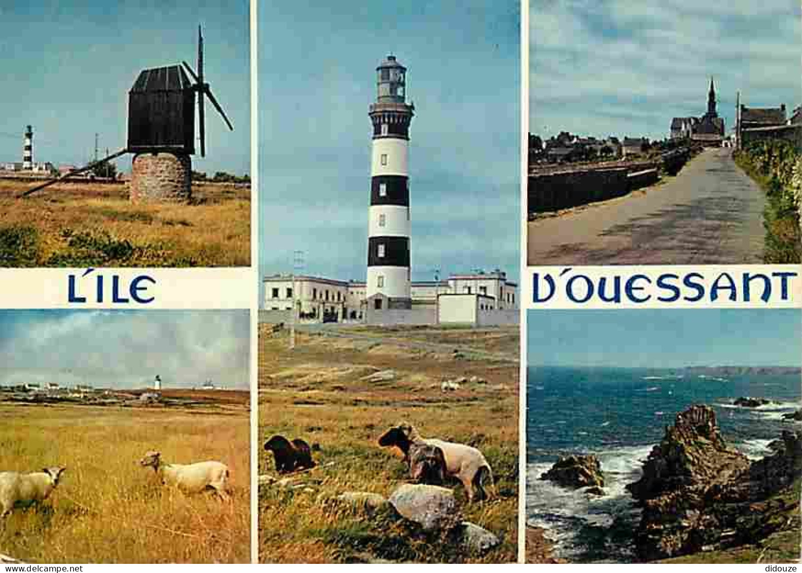 29 - Ile D'Ouessant - Multivues - Le Phare De Créac'h - Le Moulin à Vent - Flamme Postale - Voir Scans Recto Verso  - Ouessant