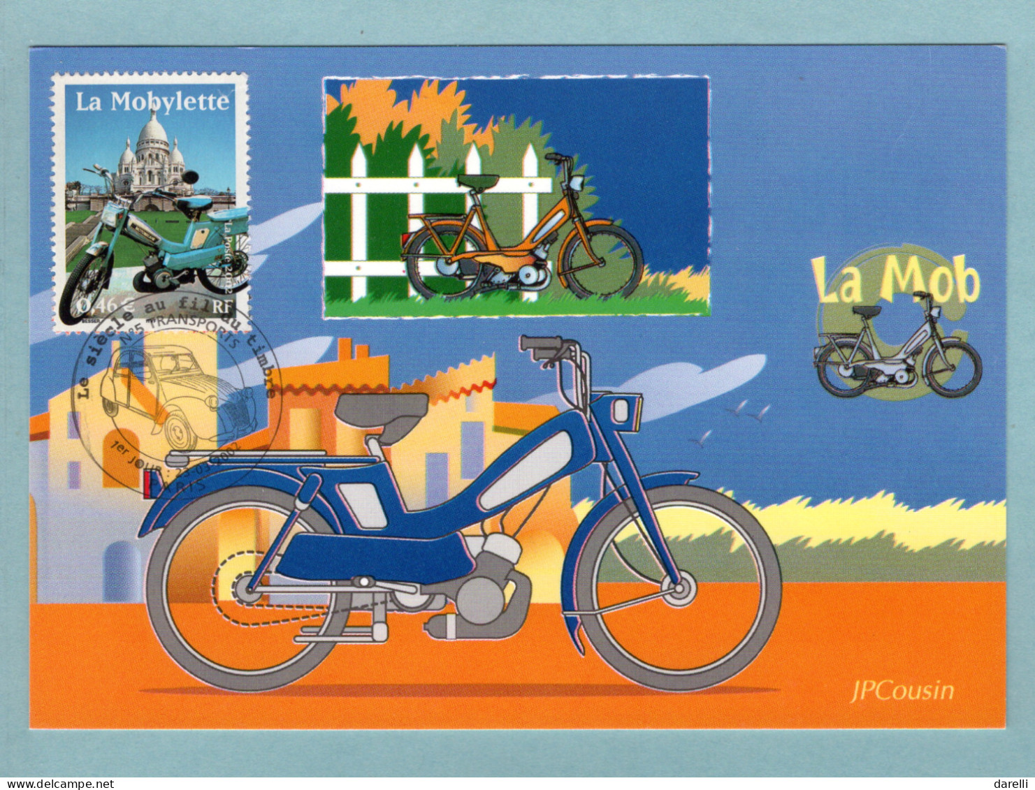 Carte Maximum 2002 - Le Siècle Au Fil Du Timbre - Les Transports - La Mobylette - YT 3472 - Paris - 2000-2009