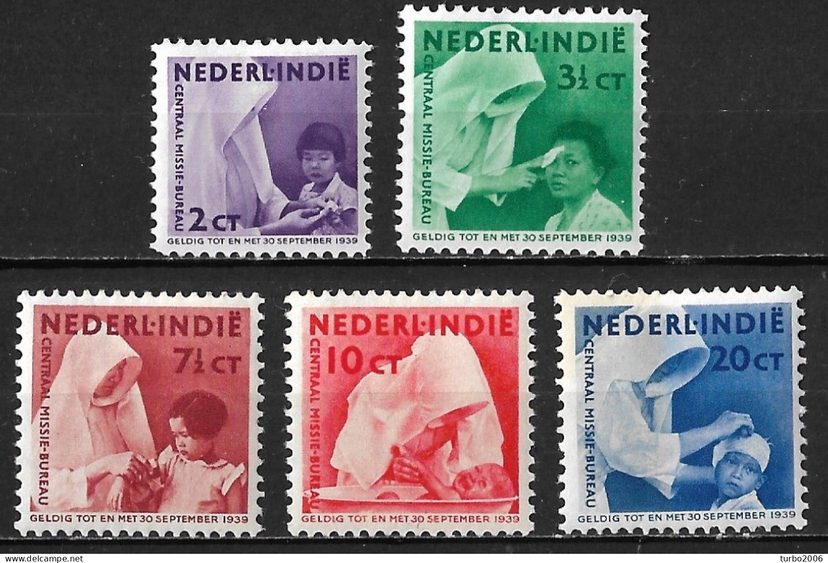 Ned. Indië: 1938 Missie Complete Ongestempelde Serie  NVPH 241 / 245 - Nederlands-Indië