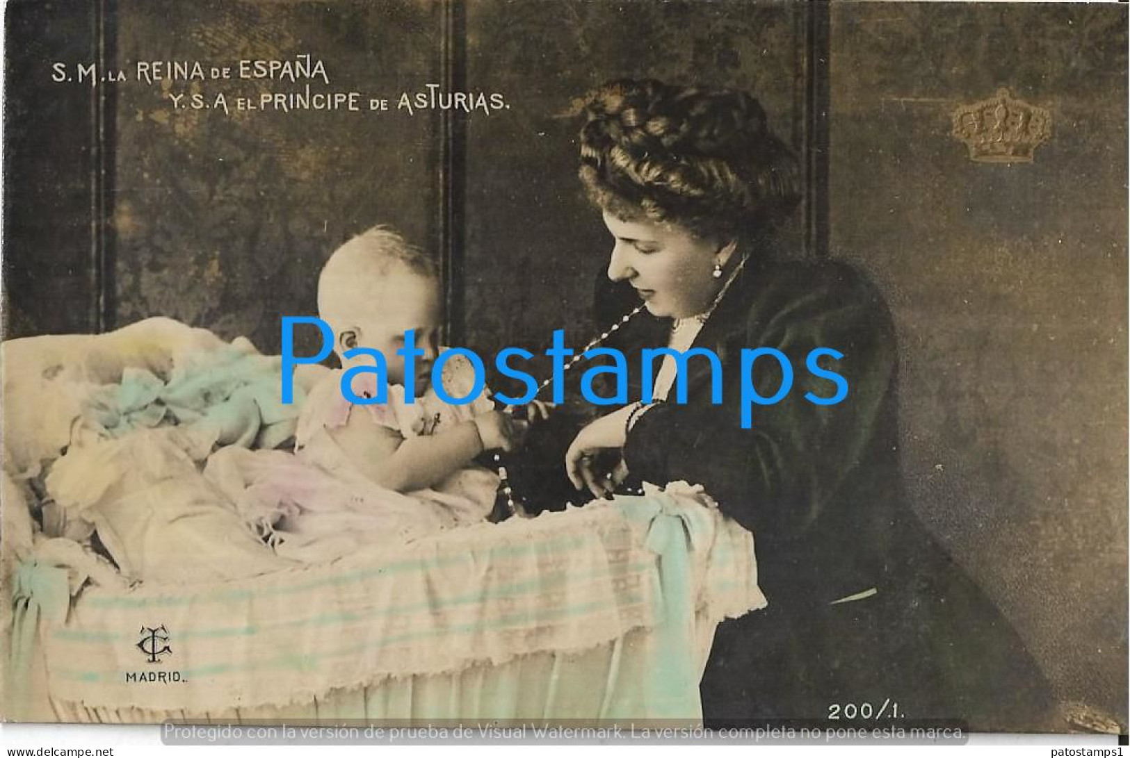 227563 SPAIN ESPAÑA ROYALTY QUEEN REINA Y PRINCIPE DE ASTURIAS POSTAL POSTCARD - Altri & Non Classificati