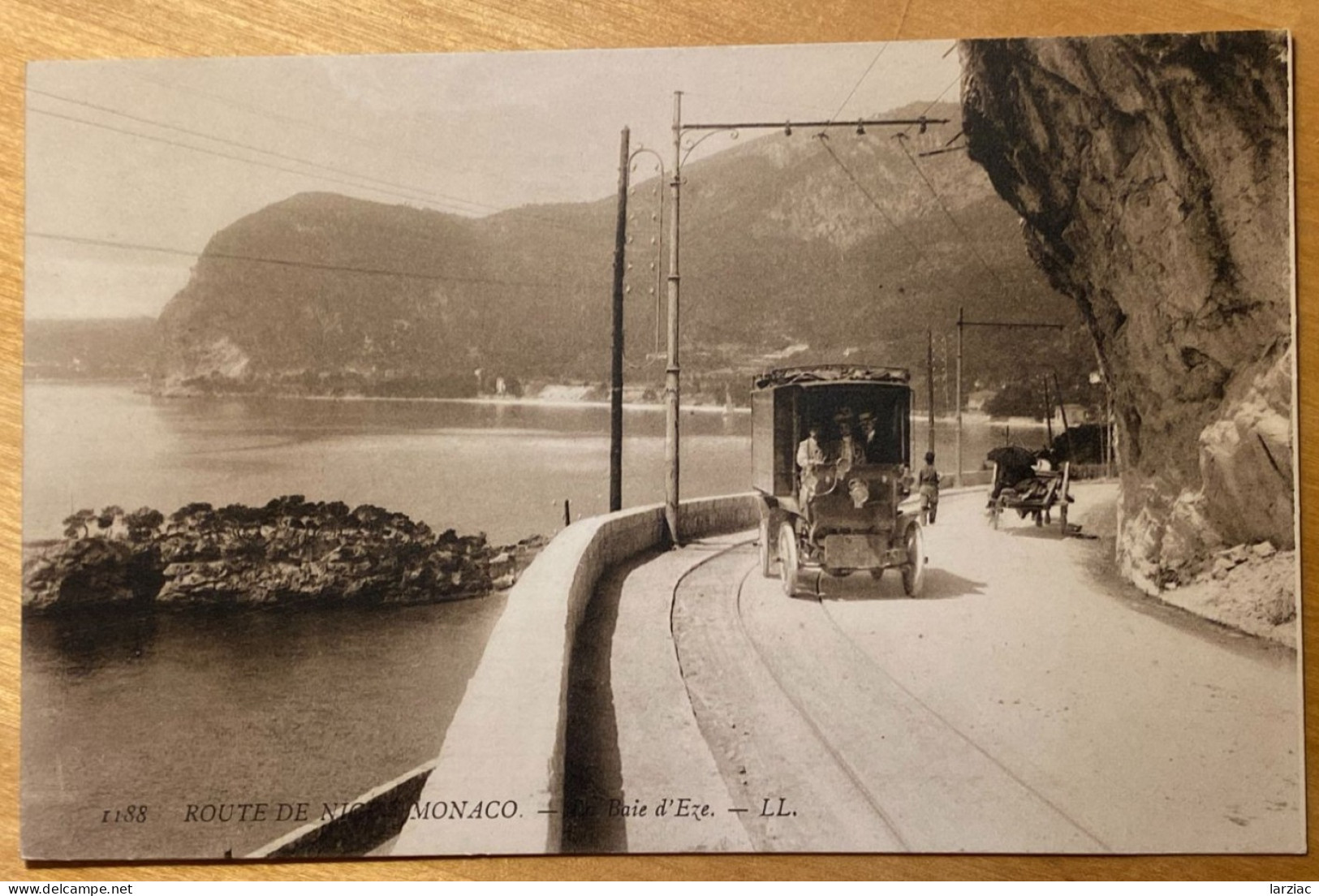 Carte Postale Ancienne Route De Nice à Monaco La Baie D'Eze Camion - Tráfico Rodado - Auto, Bus, Tranvía