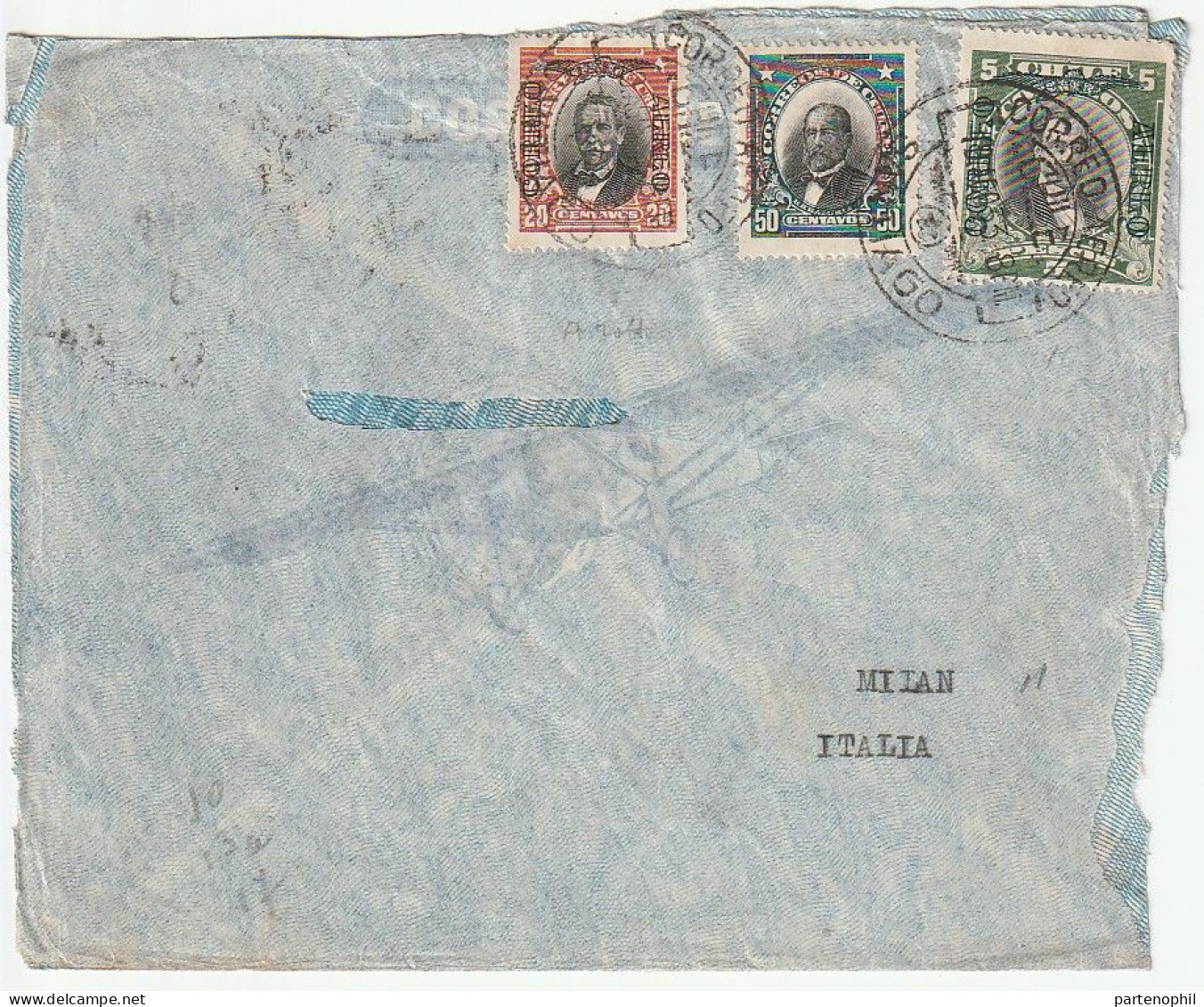 Brasil Brasilien 1933 -  Postgeschichte - Storia Postale - Histoire Postale - Chile