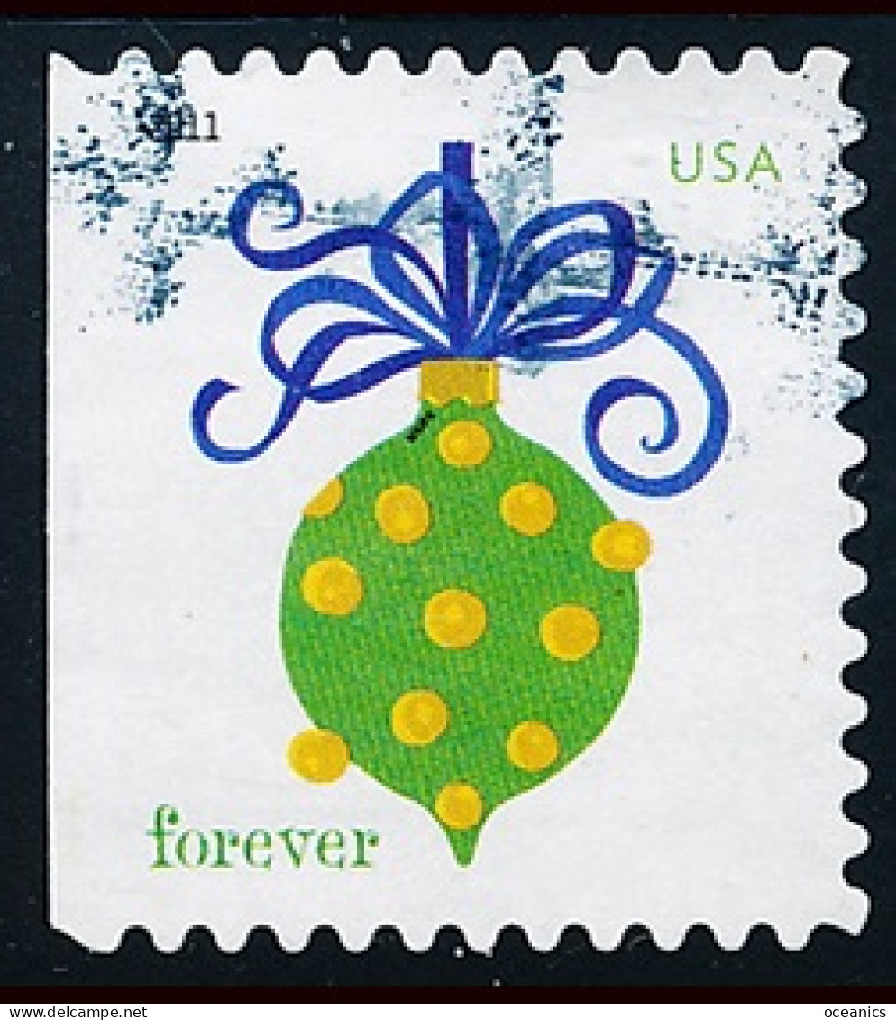 Etats-Unis / United States (Scott No.4582 - Ornements De Noël / Christmas Ornements) (o)  P3 ATM - Left - Used Stamps