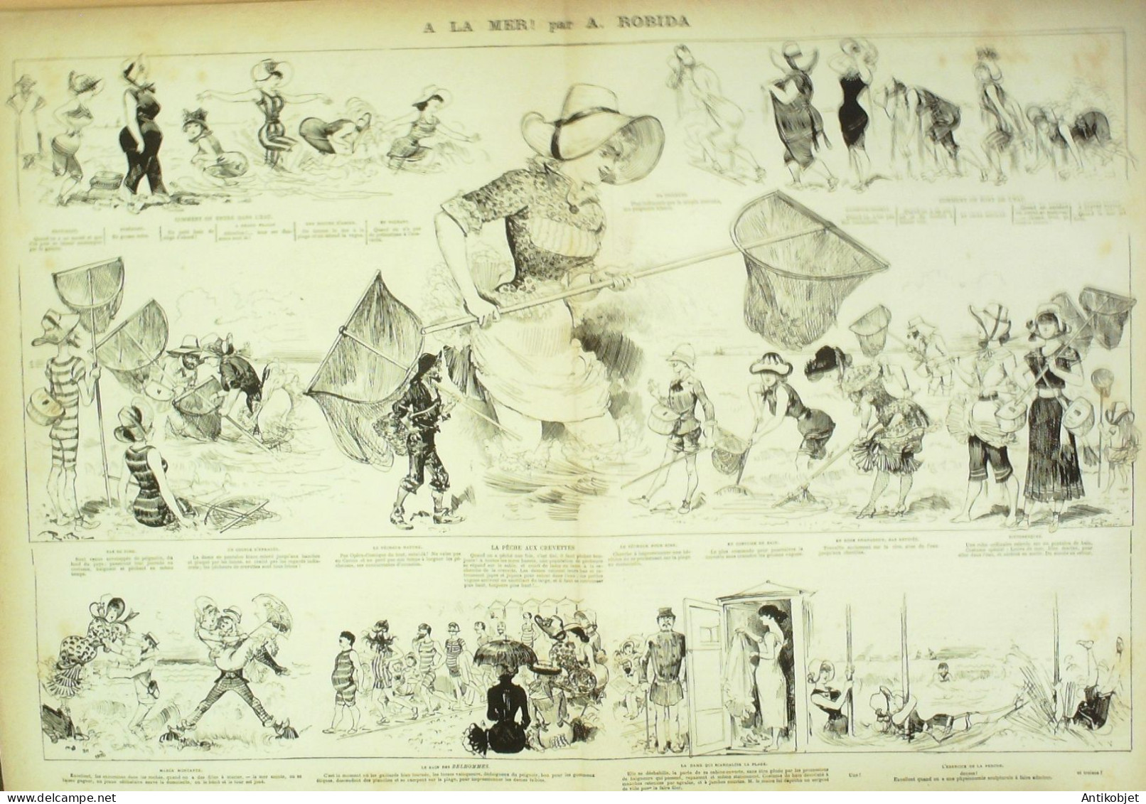 La Caricature 1881 N°  84 A La Mer Robida Strasbourg Bach Lorédan Plumet Loys - Tijdschriften - Voor 1900