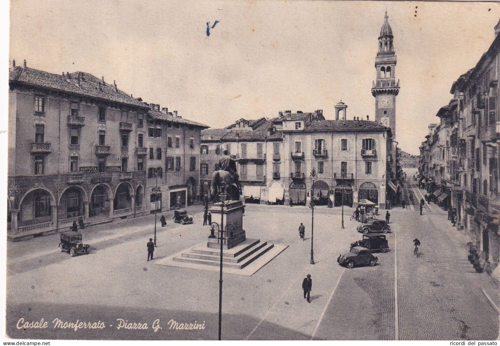 Cartolina Casale Monferrato ( Alessandria ) Piazza G.mazzini - Alessandria