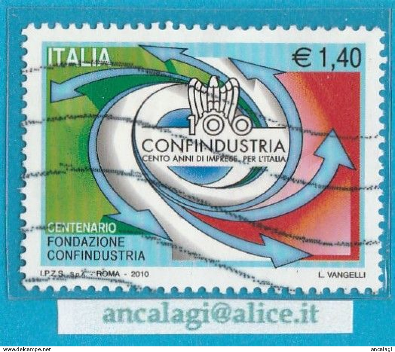 USATI ITALIA 2010 - Ref.1154 "CONFINDUSTRIA" 1 Val. - - 2001-10: Afgestempeld