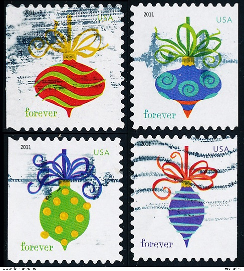 Etats-Unis / United States (Scott No.4579-82 - Ornements De Noël / Christmas Ornements) (o)  P3  ATM - Used Stamps