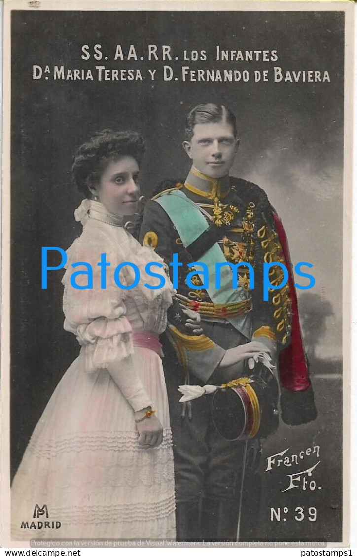 227566 SPAIN ESPAÑA ROYALTY INFANTES D. MARIA TERESA & D. FERNANDO DE BAVIERA POSTAL POSTCARD - Altri & Non Classificati